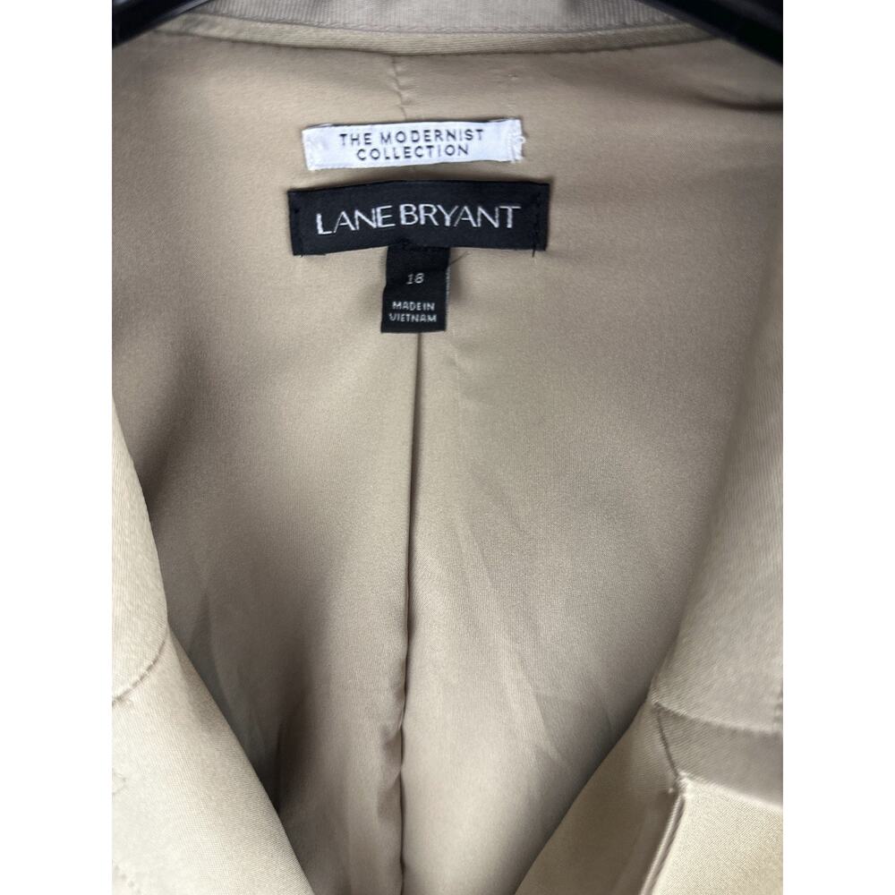 Lane Bryant The Modernist Suit Jacket Khaki Tan Blazer Plus Size 18 Career Lined - Picture 6 of 8